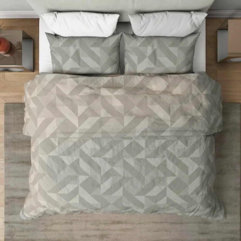Lexi 3 Piece Duvet Set - Grey